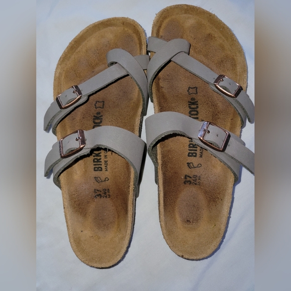 Birkenstock Mayari stone, sz 37 - Picture 2 of 7